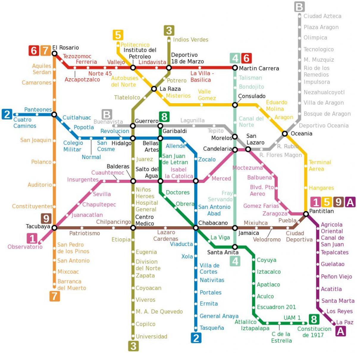 Mexico City metro haritası