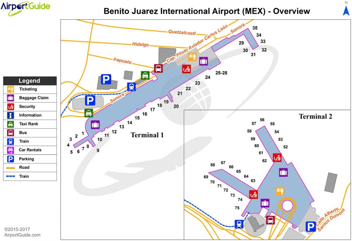benito juarez Uluslararası Havaalanı Haritayı göster