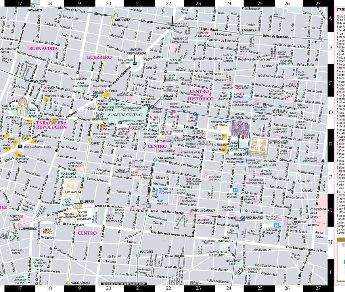 Mexico City sokak haritası 