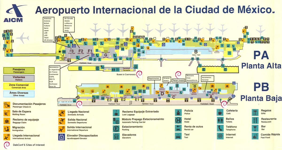 Mexico City Uluslararası Havaalanı Haritayı göster