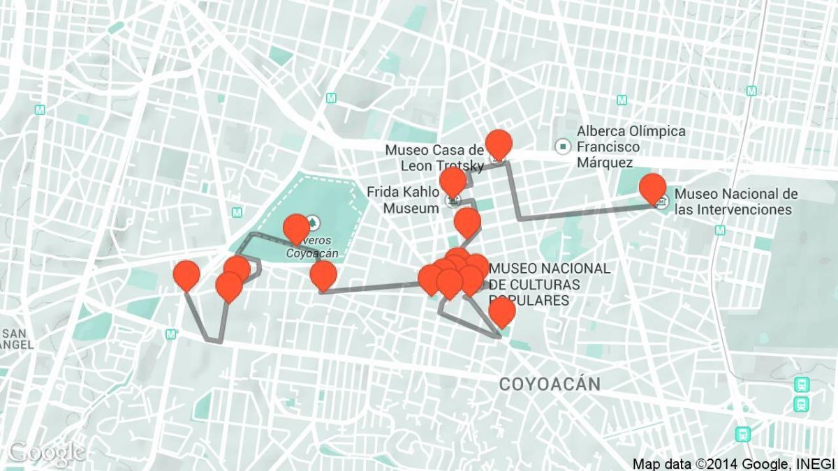 Meksika haritası Şehir yürüyüş turu