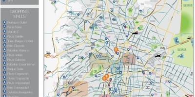 Mexico City turistik haritası