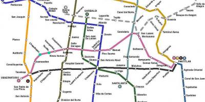 Meksika haritası otobüs 