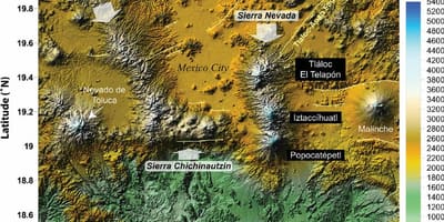 Mexico City harita yükseklik