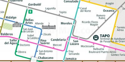 Tepito, Mexico City haritası 